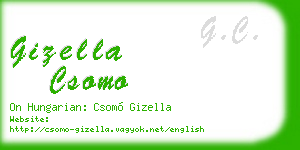 gizella csomo business card